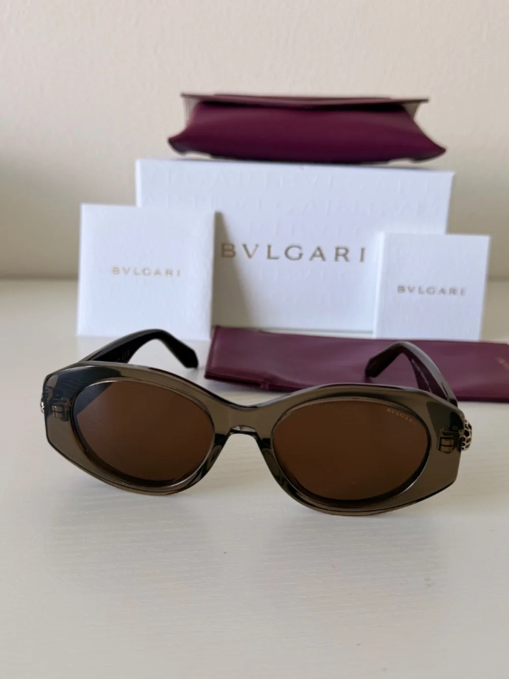 New BVLGARI Sunglasses SERPENTI BV400071 48E Authentic